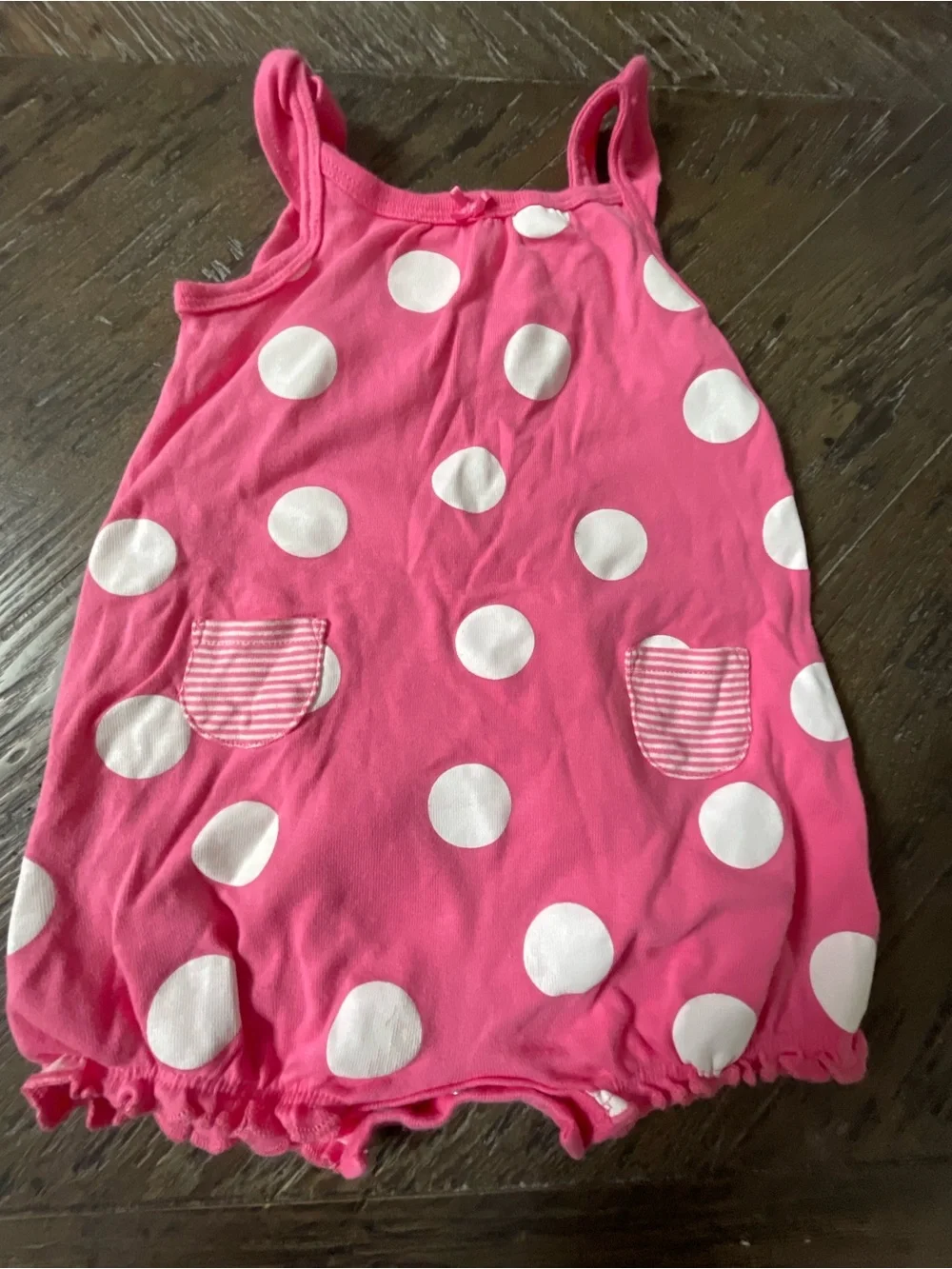 Carter's Pink Polka Dot bubble - 9M
